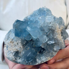 2.6lb Large Natural Blue Celestite Crystal Geode Quartz Cluster Mineral Specime picture