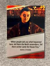 Game Of Thrones Iron Anniversary ARYA STARK Expressions Metal #E16 picture