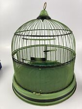 Vintage Hendryx Painted Brass Birdcage 12 1/2” X 11 1/2” picture