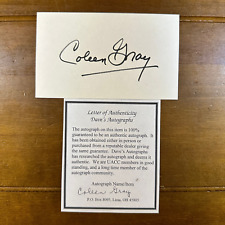 Coleen Gray Signed Autographed 3x5 Index Card CoA picture