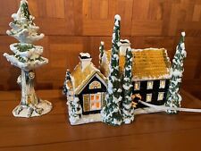 Vintage Walter Brockmann - 1982 Ceramic Christmas Tree Homestead w/ Tree picture