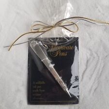Vintage Alda's Silverware Pens Silver Plated Refillable Ink Writing Pen Gift New picture