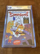 Simpsons Comics 1 CGC 9.8 White Pages SS & Bart Sketch by Bill Morrison #001 picture