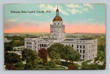 Nebraska State Capitol Lincoln Nebraska Postcard  POSTED 1914 picture
