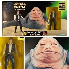 Star Wars JABBA THE HUTT AND HAN SOLO 1997 Action Figures Kenner POTF NIB picture