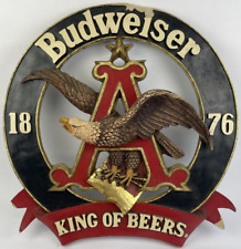 RARE NEOART Anheuser Busch Bar Wall Sign With Eagle 3D X-Large Budweiser 2000 picture