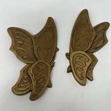 Vintage 1973 Pair of Universal Statuary Butterfly Wall Plaques Home Interior  picture
