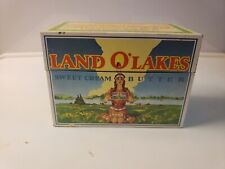 Vintage 1970s 1LB Land O' Lakes Sweet Cream Butter Recipe Box Tin picture