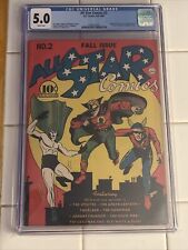 All Star Comics #2, 1940 D.C. Comics CGC 5.0 WHITE PAGES Rare Golden Age picture