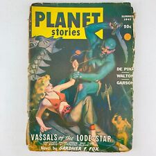 RARE PLANET STORIES - 1947 SUMMER -  pulp magazine Gardner Fox Vassals Lode picture