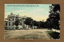 Racine,WI Wisconsin,East Main Street and Public Library, looking South used 1910 picture