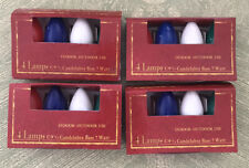 4 Boxes UL C9-1/4 Candelabra Base 7 Watt Colored Christmas Light Bulbs NOS 4PK picture