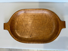 Vintage Large Handcarved Wooden Antipasti Cheese Board or Dough Bowl w/Handles picture