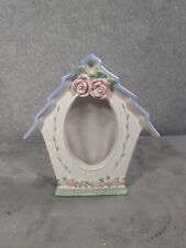 Russ Berrie Hand Painted Flower House Single Photo Picture Frame picture