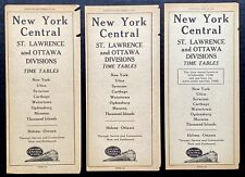 3 St Lawrence & Ottawa Division Timetables NY Central Railroad 1952-3&4 Form#116 picture