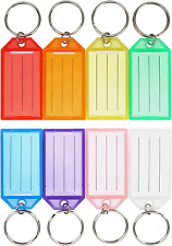 16 Pack Plastic Key Tags, Key Labels with Ring and Label Window, 8 Colors picture