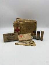WW2 Aviation Aeronautic First Aid Medical Kit Pouch Bag With Some Contents picture