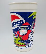 Vintage 90s KFC & Pepsi Swimming Santa Palm Tree Party 32oz  Promo Plastic Cup picture