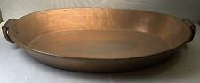 Hammered Copper Bowl With Handles Rolled Edge, Farmhouse, Primitive, Beautiful picture