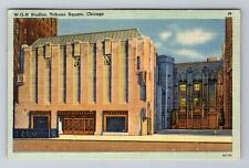 Chicago IL-Illinois, W-G-N Studios, Tribune Square, Vintage c1947 Postcard picture