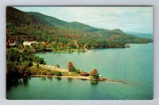 Silver Bay NY-New York, Aerial Lake George, Oneida Bay Antique Vintage Postcard picture