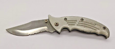 Jaguar Partially Serrated Clip Point Liner Lock Folding Pocket Knife Belt Clip picture