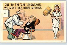 postcard DENTAL NURSE HAMMER out of gass picture