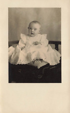 RPPC Baby Girl in Dress Postcard picture