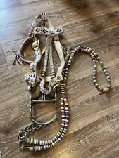 Vintage Native Costume Beaded Headstall And Spade Bit￼ picture