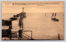 WWI Military The Ruins of Zeebrugge World War 1 Belgium vintage Postcard picture