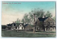 c1909 Armstrong Ave. Exterior Building St. James Minnesota MN Vintage Postcard picture