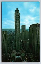 Rockefeller Center View From 5th Avenue New York City Vintage Unposted Postcard picture