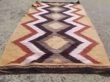 Antique Navajo Handwoven Native American Indian Rug Wool Blanket Carpet 118x75cm picture