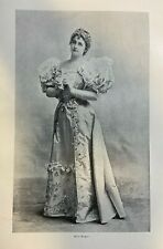 1897 Vintage Magazine Illustration Actress Nella Bergen picture