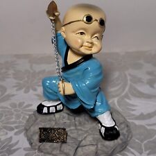 Vintage Chinese Shaolin Monk Resin Martial Arts Figurine NIB picture