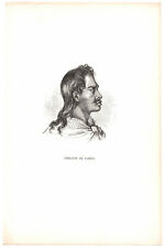 1842 'People of World' Engraving ~ Indigene de Tahiti ~ French Polynesia TAHITI picture