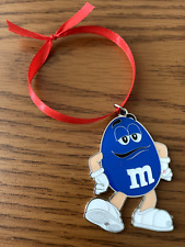 m&m's BLUE m&m Character Deluxe Metal Christmas Ornament NEW picture