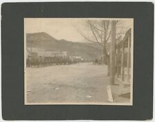 Wow Large Early View Freighting Caravan ELY NV Nevada Mining Town Antique Photo picture