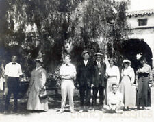 1917 Family in Courtyard of San Luis Rey Mission Oceanside California picture
