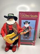Vintage Singing Christmas Hip Swinging Cowboy Santa Tested Works picture