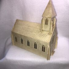 VINTAGE CATHEDRAL CHURCH WITH MUSIC BOX 1950's Skyline #S5 **Video Attached** picture