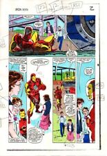 Original 1983 Invincible Iron Man 177 page 2 Marvel Comics color guide art: 80's picture