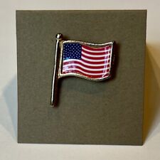 Vintage American Flag Lapel Pin, Made In USA picture