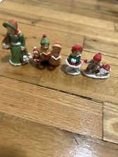 Lot Of 4 Lefton Christmas Village Figures.  picture