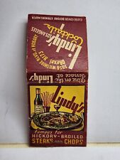 Vintage LINDY'S COCKTAILS RESTAURANT Matchbook Cover Los Angeles California CA picture