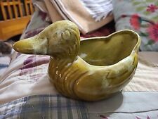 vintage green ceramic duck planter picture