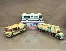 Vintage 1970's 1980's Hess Truck 3pc Lot Bank Training Van Recreation Van picture