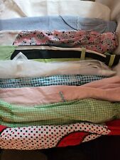 lot of 9 vintage hand sewn apron smocks cottagecore MCM retro housewife picture