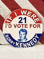 Bobby Kennedy 2024 Political Campaign Metal Pin-Back Button 3