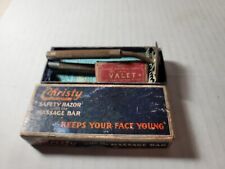 Vintage CHRISTY Safety Razors Set in Box - 1920's Lot picture